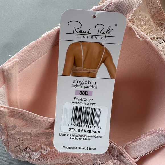 Elegant Lace Bra Set in Blush by Rene Rofe - Picture 7 of 7
